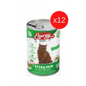 ENERGY SOMONLU KISIRLAŞTIRILMIŞ ISLAK KEDİ MAMASI KONSERVE 400 GR - 1