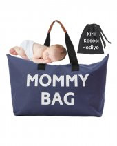 SEVBAGS MOMMY BAG BASKILI BEBEK BAKIM ÇANTASI ASTARLI - 1