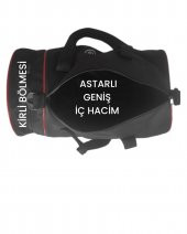 SEVBAGS 600 DENYE ÇİZGİLİ SİLİNDİR SPOR SEYAHAT ÇANTASI - 6