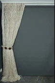 MERMER MODEL VİZON RENK TEK KANAT Hazır dikilmiş Pileli Fon Perde 300*260 cm thumbnail 6
