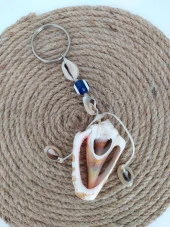 Anahtarlık Kötü Göz Nazar Kovucu Deniz Kabuklu Çanta Cüzdan Süsü thumbnail 2