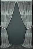 ROZA MODEL GRİ RENK TEK KANAT Hazır dikilmiş Pileli Fon Perde 300*260 cm thumbnail 6