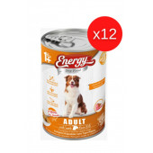 ENERGY KUZU ETLİ YETİŞKİN ISLAK KÖPEK MAMASI KONSERVE 400 GR - 1