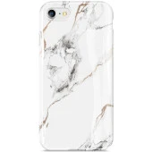 Gviewin iPhone SE 2020/7/8 Telefon Kılıfı White/Gold thumbnail 1