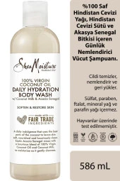 Shea Moisture 100 Saf Hindistan Cevizi Yağlı Günlük Nemlendirici Vücut Şampuanı 384ML - 1