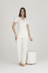 Arka Alt Üst Dantelli Pijama Takım - 1