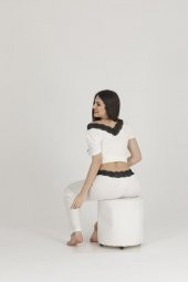Arka Alt Üst Dantelli Pijama Takım - 2