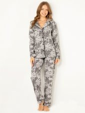 Doğal Viskon Soft Yumuşak Düğmeli Pijama Takımı - 2