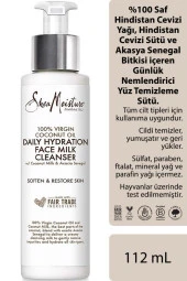 Shea Moisture 100 Saf Hindistan Cevizi Yağlı Günlük Nemlendirici Yüz Temizleme Sütü 112ML - 1