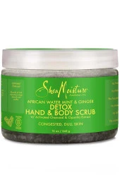 Shea Moisture Afrika Su Nanesi ve Zencefil Özlü El ve Vücut Şeker Peelingi 340GR thumbnail 1