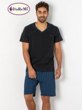 Kısa Kollu Erkek Pijama Takımı - 5