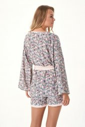 Karışık Çiçek Baskılı 2li Pijama Takımı thumbnail 1