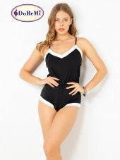 Pamuklu Şortlu Tulum Pijama - 6