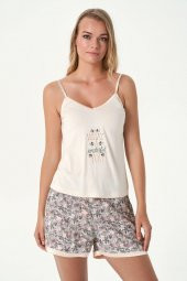 Şortlu 3lü Pijama Takımı - 1