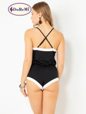 Pamuklu Şortlu Tulum Pijama - 1