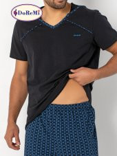 Kısa Kollu Erkek Pijama Takımı - 3