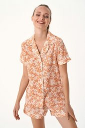 Şortlu Önden Düğmeli Pijama Takımı thumbnail 2