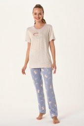 Uyku Gözlük Baskılı 2pijama Takımı thumbnail 2