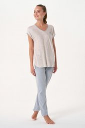 Melanj Kalpli 2li Pijama Takımı thumbnail 2