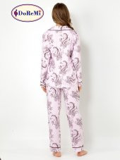 Cherry Rot Uzun Kollu Bayan Pijama Takımı - 1