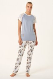 Balon Baskılı Pijama Takım - 2