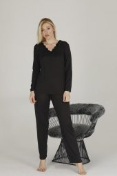 Termal Dantelli Pijama Takım - 2