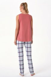 Ekose Atletli Pijama Takımı - 1