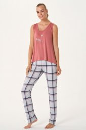 Ekose Atletli Pijama Takımı - 2