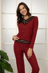 Termal Dantelli Pijama Takım - 2