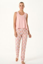 Kedi Baskılı Pijama Takımı - 2