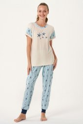 Deniz Yıldızı Baskılı Pijama Takımı thumbnail 2