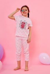 Pembe Çocuk Pijama Takım - 1