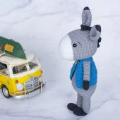 Amigurumi Sevimli Sıpa Yelekli Uyku Arkadaşı Organik El Örgü Bebek - 2