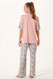 Yaprak Baskılı Pijama Takımı - 1