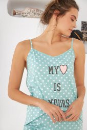 Puantiyeli My Is Yours Askılı Pijama Takım - 2