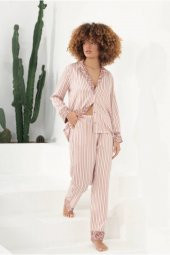 Çizgili Gömlek Pijama Takım 67281 S&E - 1