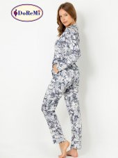 Mist Flower Uzun Kollu Bayan Pijama Takımı - 1