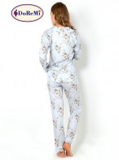 Blue Grace Uzun Kollu Bayan Pijama Takımı - 1