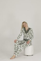 Termal Dantelli Pijama Takım - 1
