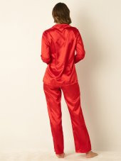 Uzun Kollu Saten Pijama Takımı thumbnail 1