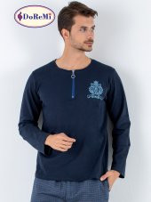 Prussian Blue Erkek Pijama Takımı - 5