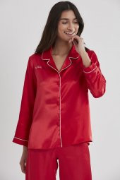 Saten Biyeli Pijama Takımı - 1