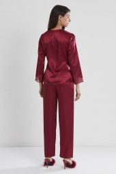 Saten Dantelli Pijama Takımı - 4