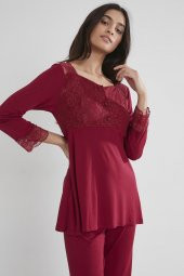 Penye Dantelli Pijama Takımı - 3