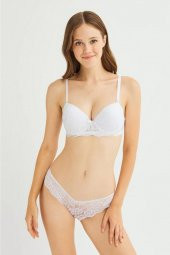 Kadın Destekli Balenli Dantel Sütyen Takım 122T_DOLU thumbnail 3