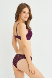 Kadın Destekli Balenli Dantel Sütyen Takım 122T_DOLU thumbnail 3