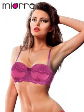 Push-Up Dolgulu Dantel Detaylı Straplez Sütyen thumbnail 3