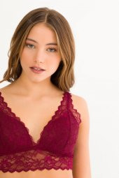 Kadın Haki Yeşil Perfero Desteksiz Dantelli Sütyen Külot Takım thumbnail 5