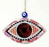 Kahverengi Göz Modelli Füzyon Cam Duvar Süsü thumbnail 1