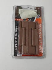 Nakres 90'lık Menteşe Kahverengi PVC Pimapen Kapı ve Pencere Menteşesi 2'lik Set thumbnail 1